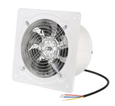 Nalle 8-inch exhaust fan wall installation showing durable metal construction for reliable ventilation