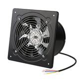 Nalle 8-inch exhaust fan front view in sturdy black housing for reliable ventilation
