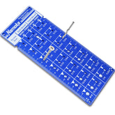 NAMOKA screw-size-chart-gauge for precise pilot hole matching in woodworking.