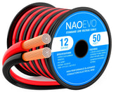 NAOEVO 12GA wire spool red demonstrates flexible, low-voltage performance for DIY audio and lighting setups.