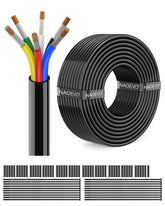 NAOEVO 18 AWG six-conductor wire exterior close-up for automotive use