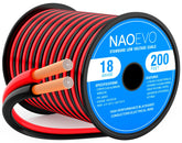 NAOEVO 18 AWG red spool wire for easy speaker and LED strip wiring