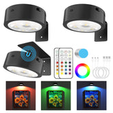 Narotood 3-pack picture lights on wall with glow highlight on artwork