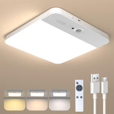 NARUNDREN rechargeable motion sensor ceiling light with remote for hands-free hallway lighting.