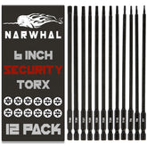 Narwhal Torx bits set with durable plastic case, ideal for organized projects.