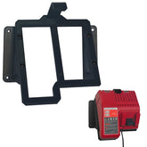 NATUHODE power tool organizer wall mount secures Milwaukee charger for easy access.