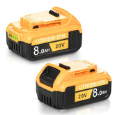 Ndoge 2-pack 8.0Ah battery pack for extended runtime on 20V tools.