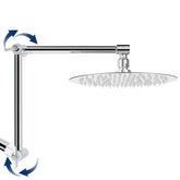 NearMoon adjustable shower arm chrome tilt for precise spray angle.