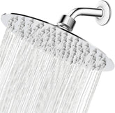 NearMoon 8-inch rain shower head in chrome finish delivering luxurious rainfall.