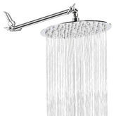 NearMoon 8-inch chrome rain shower head delivers spa-like rainfall