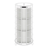 NearMoon toilet paper organizer stand in white finish for bathroom organization