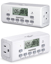 NEARPOW digital timer with dual outlets for lamp automation and energy control.