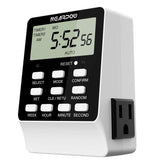 NEARPOW dual-outlet timer controls two devices independently for scheduling.