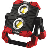 NEBO OMNI 2K work light in use with magnetic stand for hands-free lighting