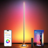 NEEWER NF01 ambient floor lamp displaying versatile color scenes for living spaces