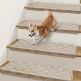 NEKL bullnose stair treads close-up texture for non-slip grip on wooden stairs, safer footing.
