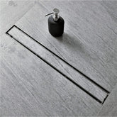 Neodrain 48-inch linear shower drain with tile insert grate for seamless flooring