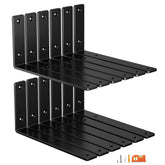 NEODROP 12-pack 10-inch shelf brackets with a robust black powder-coated finish.