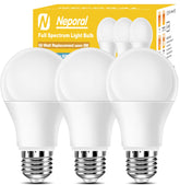Neporal full-spectrum 6000K light bulb delivers daylight-like brightness for home spaces.