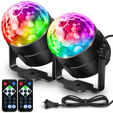 NEQUARE disco ball lights two-pack brightens parties with vivid colors