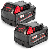 NestEase M18 8.0Ah battery front view highlighting high capacity for extended runtime.