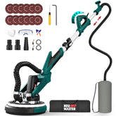 NEU MASTER drywall sander with 800W motor delivers strong sanding power.