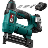 NEU MASTER cordless nail gun in use for precise trim work