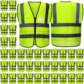 Newcotte 40-pack safety vest front view highlighting high visibility and fit