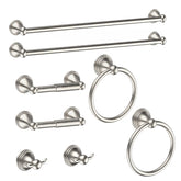 Newfun 8-piece brushed nickel bathroom set overview for organized spaces