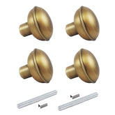 Newliplace antique brass door knob front view for interior doors.