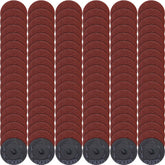 Newwiee 150-pcs 2-inch sanding discs Roll Lock set for efficient surface prep.
