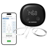 NEXABRIDGE Smart Body Tape Measure with Bluetooth app tracking for real-time progress.