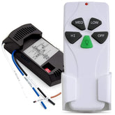 Nexete 53T remote control enables wireless fan speed and light dimming for compatible fans.