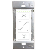 Nexete 2-in-1 ceiling fan control and dimmer switch front view for convenient room comfort.