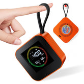 Nexus Sensus travel CO detector front view, compact for easy packing.