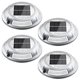 Nibuuecer solar driveway light installed on a driveway, providing durable drive-over safety for cars and trucks.
