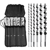 NICAVKIT 6Pcs 12-Inch Wood Auger Bits set for precise wood drilling