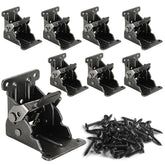 NICAVKIT 8-pack folding brackets for table legs showing sturdy construction and support