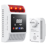 Nicbee 5-in-1 detector front view with LCD display and lights.