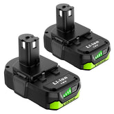Nicetoro Ryobi 18V battery pack front view showing extended runtime for drills