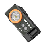 NICRON D10 EDC flashlight front view for easy everyday carry in any situation