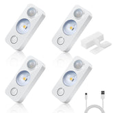 NIEGNOWOO LED motion sensor puck light mounted on a cabinet for hands-free illumination.