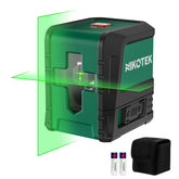 Nikotek laser level projects bright green cross lines at 110 degrees for quick alignment