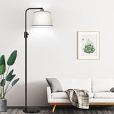 Nintiue dimmable arc floor lamp in modern living room for ambient lighting