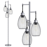 Nintiue dimmable floor lamp full-height silhouette for ambient living room lighting.