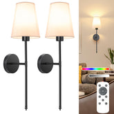 NIORSUN wall sconce set with drill-free install for quick room lighting