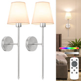 NIORSUN 2-pack battery-operated wall sconces for easy wireless installation