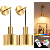 NIORSUN battery wall sconce set 2 in gold provides ambient lighting for any room.