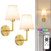 NIORSUN gold wall sconce set, front view for secure and stylish lighting
