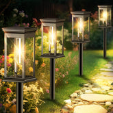 NIOWS solar pathway light pack outdoor, illuminates walkways all night